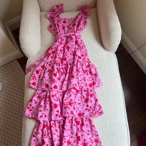 Likely Pink and Red Floral Dress, Size
